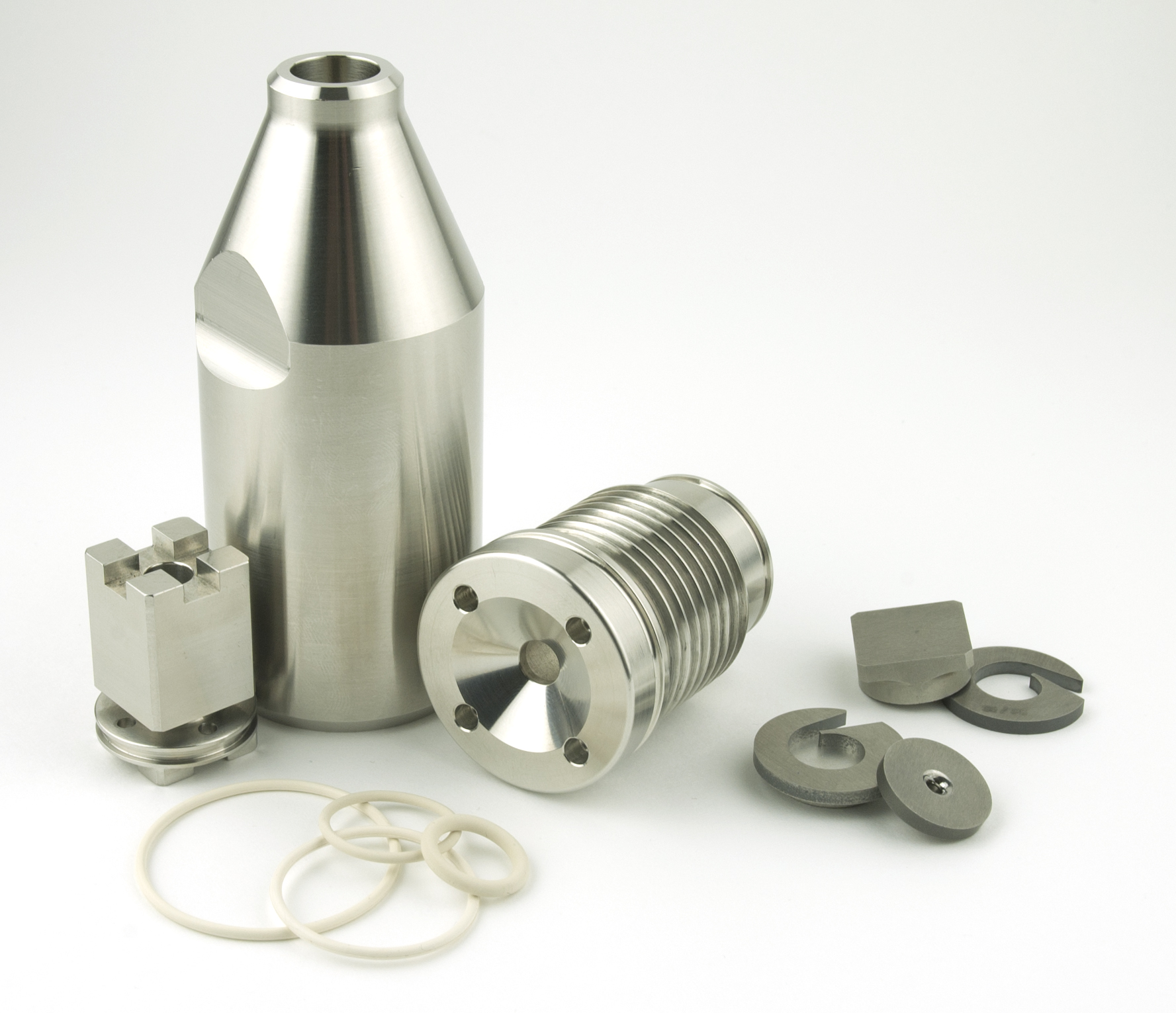 Groepsfoto Nozzle serie 3 with Orings Spray Drying Nozzles